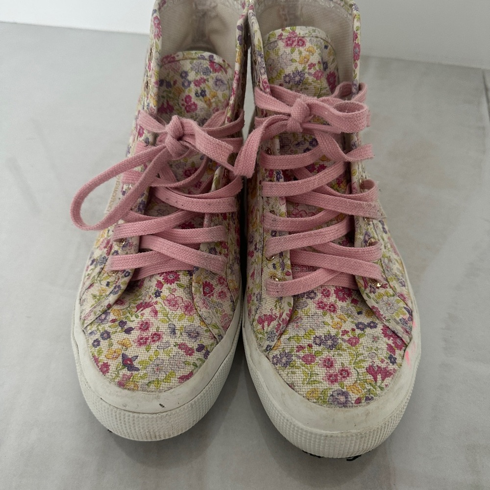 Superga X Loveshackfancy Floral High Top Sneakers - Picture 3 of 9